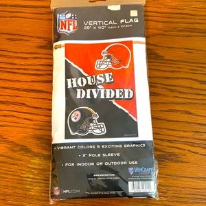 Cleveland Vs. Pittsburgh Vertical Flag
